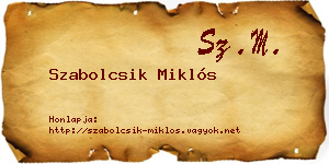 Szabolcsik Miklós névjegykártya